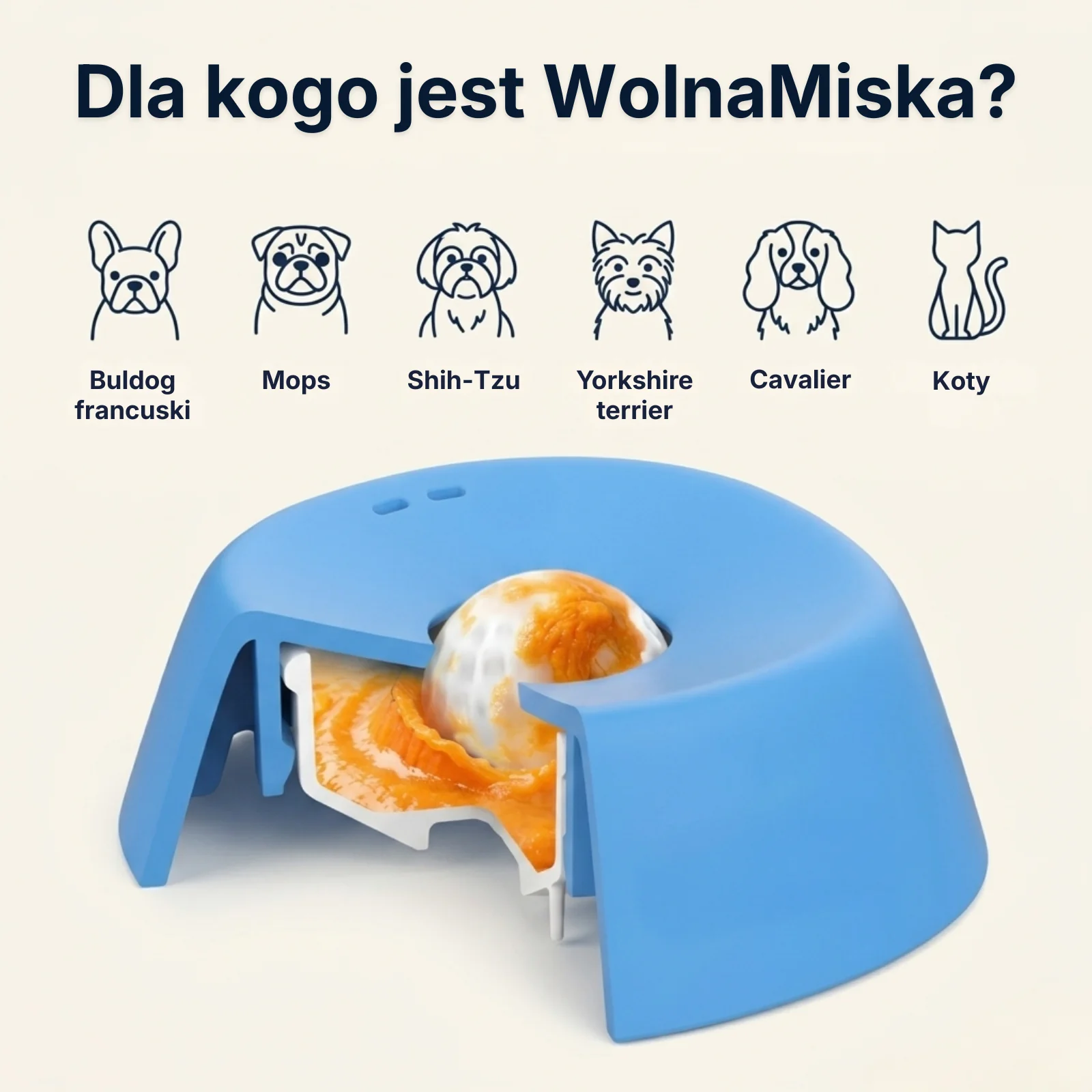 Dla kogo WolnaMiska — płaski pysk, łapczywy, senior, znudzony