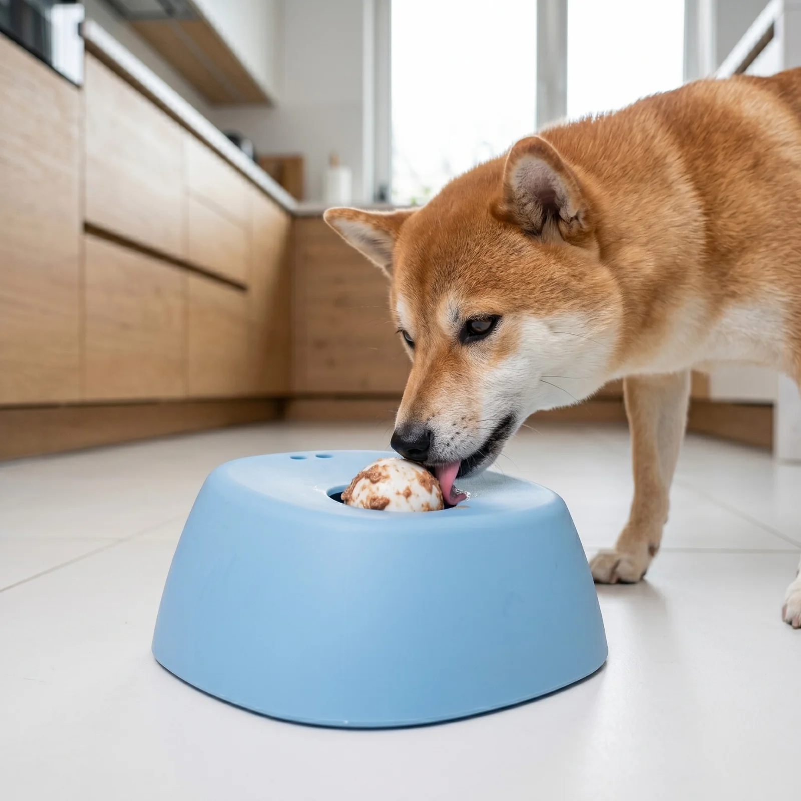 WolnaMiska na podłodze kuchennej